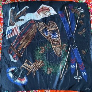 Vintage American Ralph Lauren 100% Silk Scarf